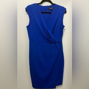 Royal Blue Wrap Midi Dress